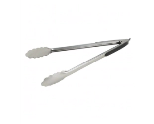 PINZA PARRILLERA 35 CM ACERO INOX. CON GRIP Y TRABA