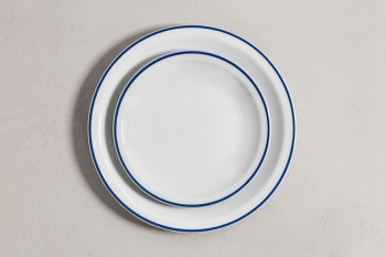 PLATO POSTRE ALA ANGOSTA FILETE AZUL LINEA 452 TSUJI