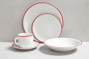 TAZA TE ALA ANGONTAS FILETE ROJO LINEA 455 TSUJI