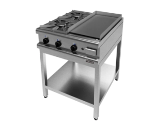 ANAFE 700 - 2 H Y PLANCHA ACERO INOXIDABLE 430 CON BASE ACERO INOXIDABLE BRAFH