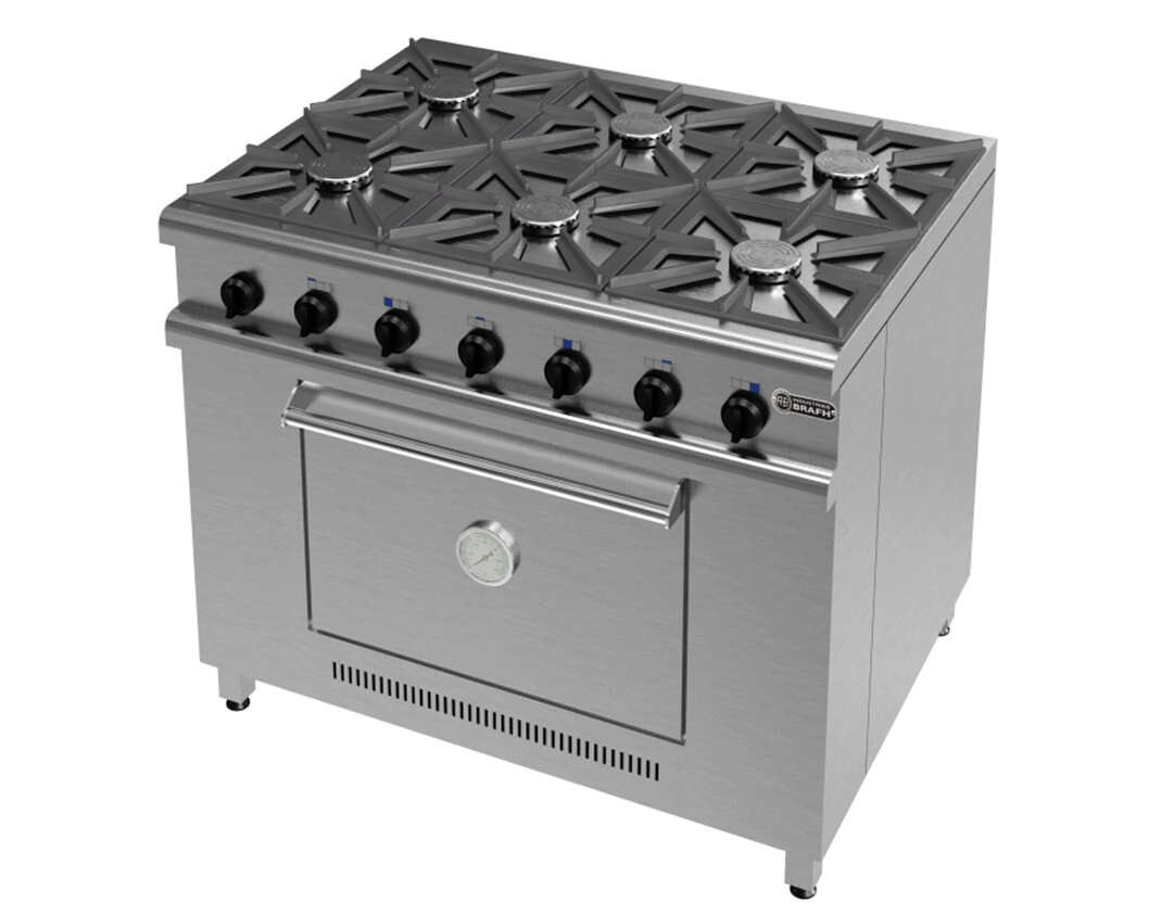 COCINA 1045 - 6 H ACERO INOX. 430 ESMERILADO BRAFH