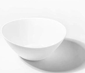 ENSALADERA CON ONDAS 25 CM BLANCA MELAMINA