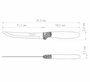 CUCHILLO DE CARNE IPANEMA MANGO PLASTICO AZUL TRAMONTINA