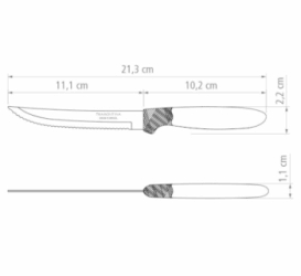 CUCHILLO DE CARNE IPANEMA MANGO PLASTICO AZUL TRAMONTINA