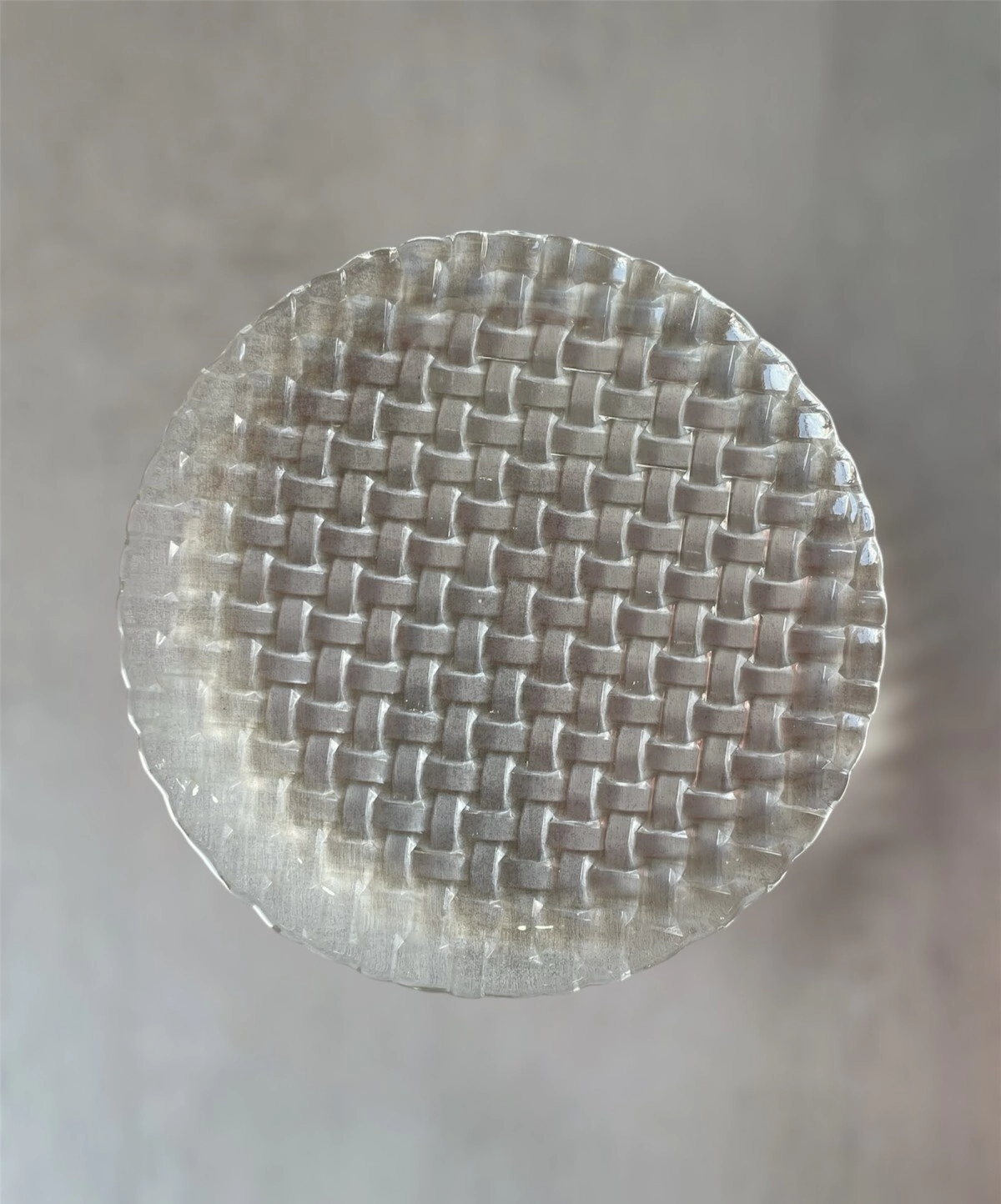 Fuentes Vidrio REDONDA A CUADROS